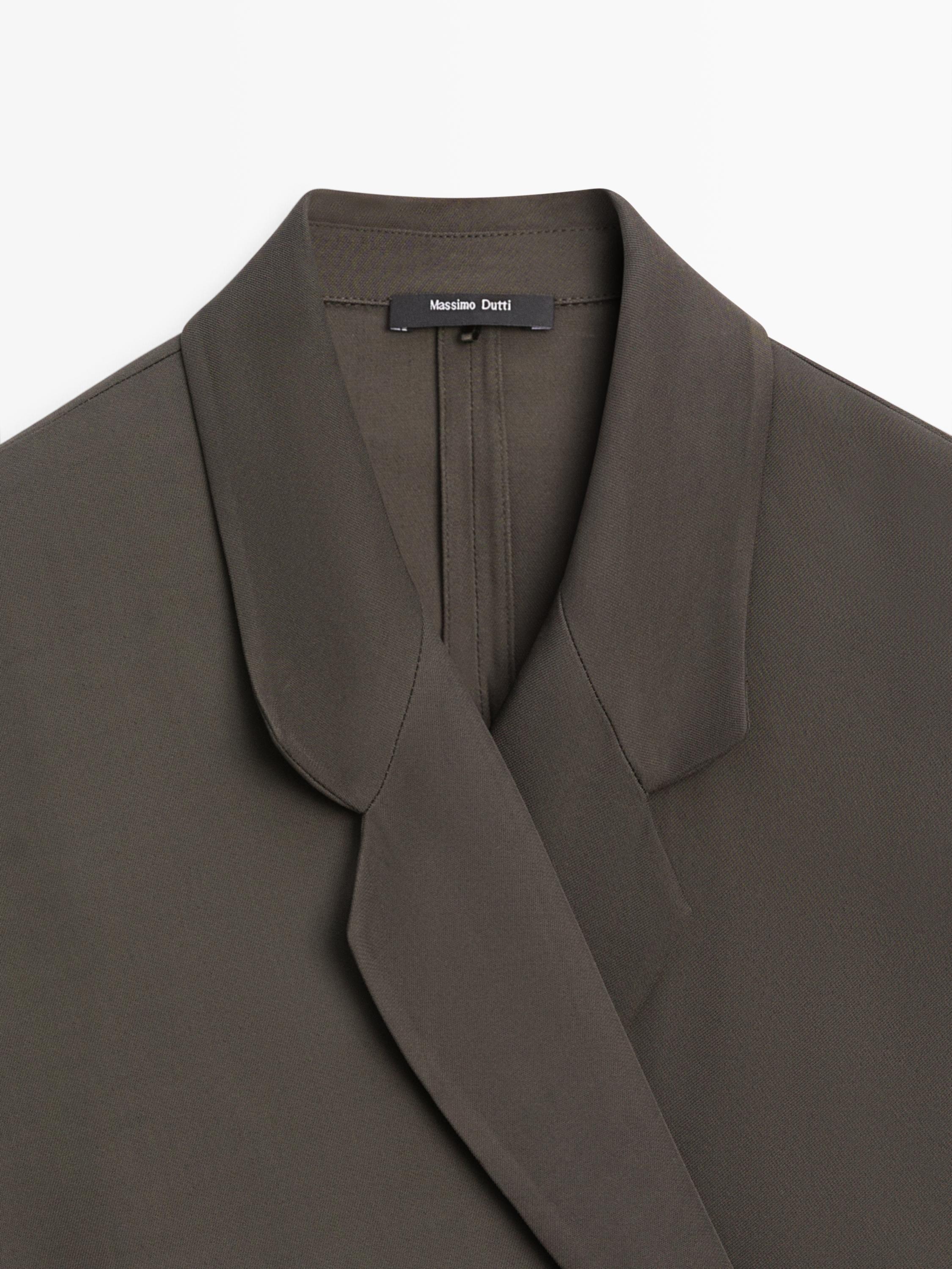 Flowing double-breasted overshirt