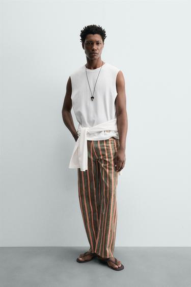 JEANS RELAXED FIT ESTAMPADO GEOMÉTRICO - Verde medio de Zara