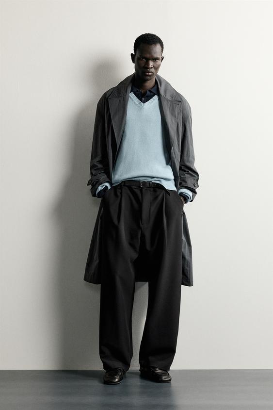 TRENCH TÉCNICO RELAXED FIT - Gris de Zara - Imagen 0