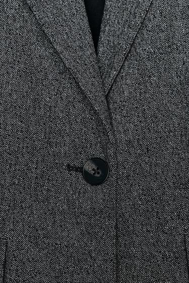 VESTE DROITE À ÉPAULETTES - Gris chiné de Zara - Image 8