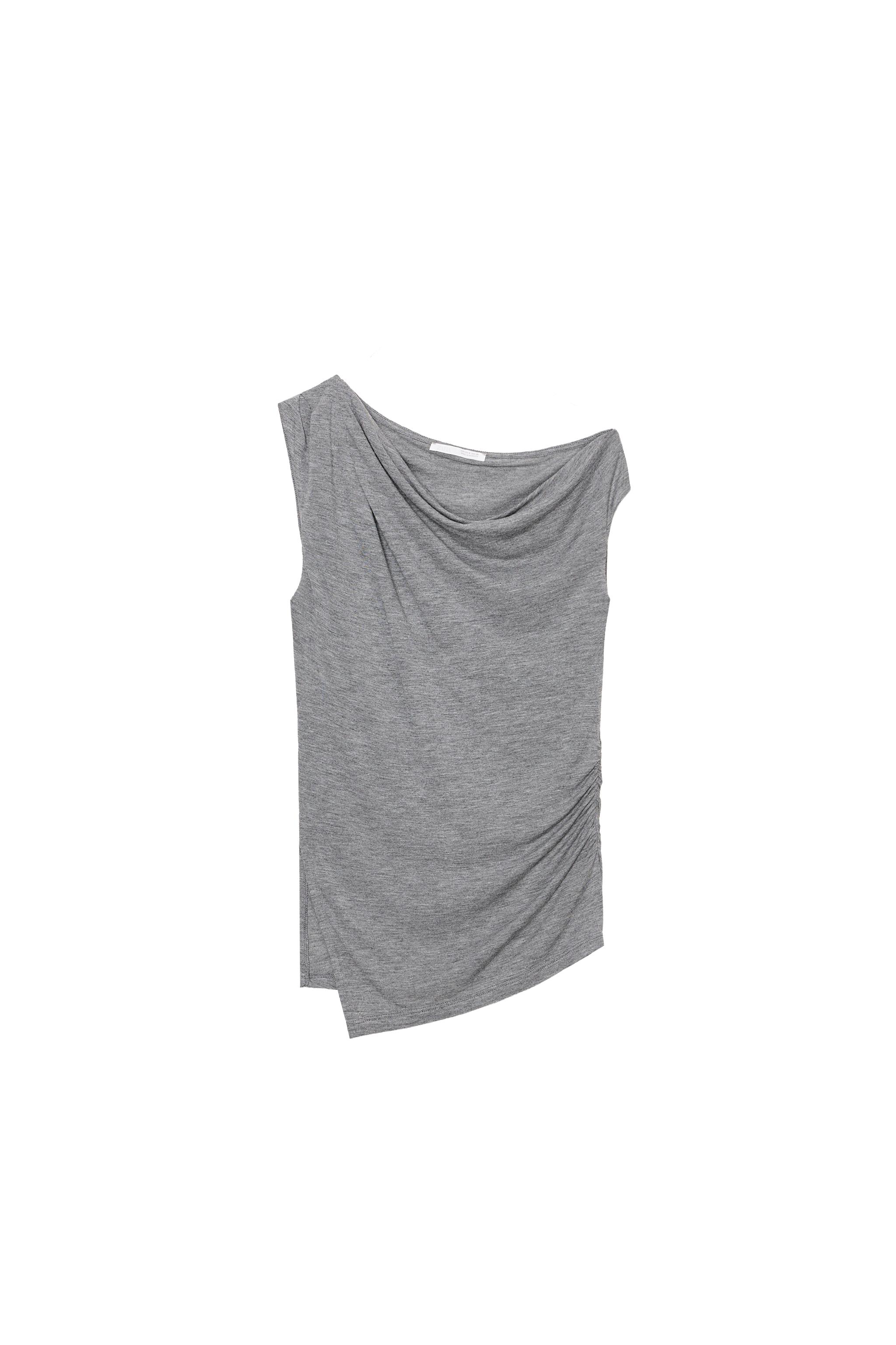 ASYMMETRIC DRAPED TOP