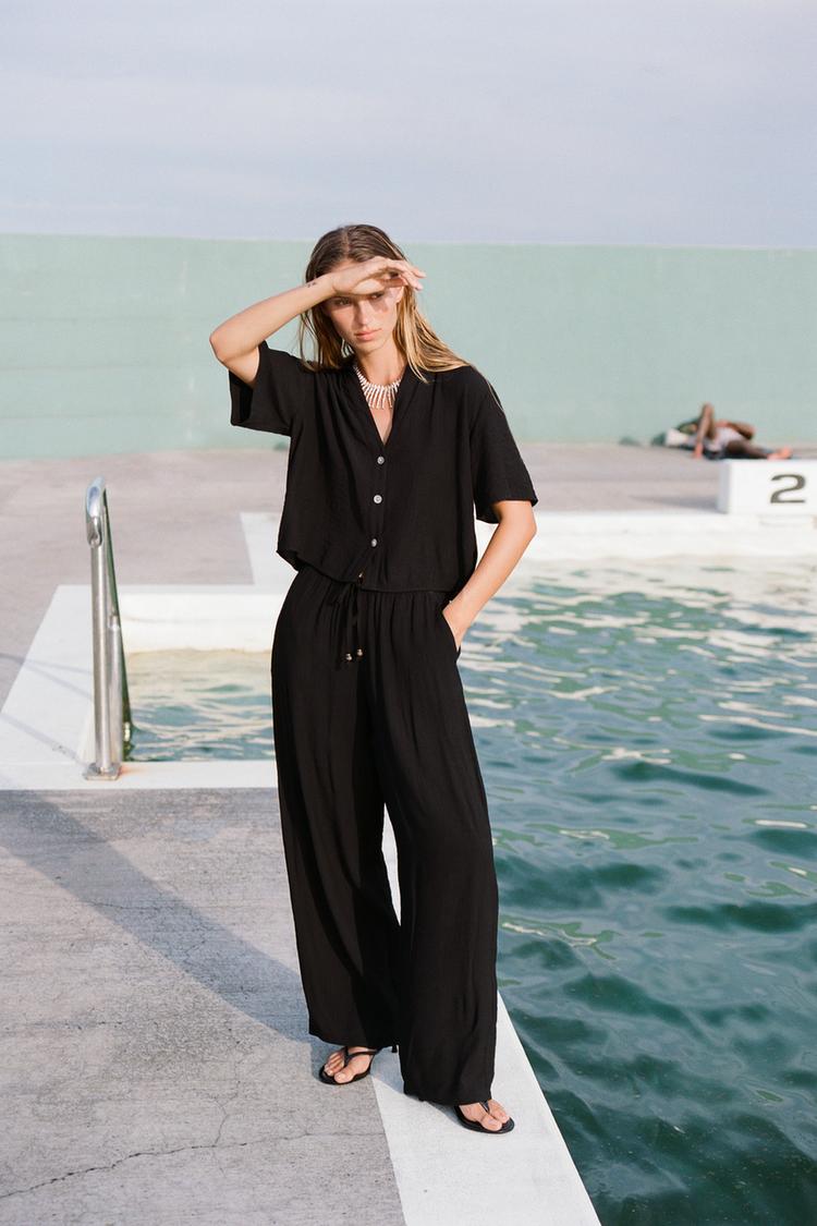 Borneobulletin Pantalon Lin Zara Femme Pantalon Large Pantalon