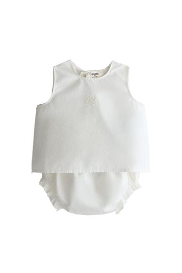 EMBROIDERED BABY SET - Oyster-white by Zara