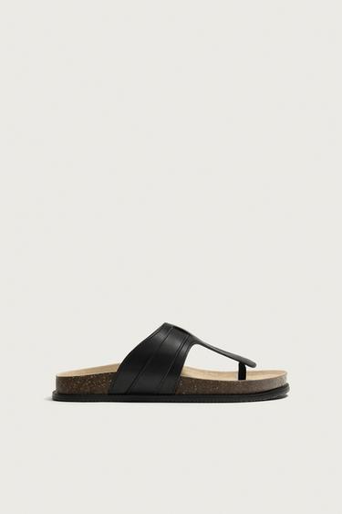 SANDALES À BRIDE - Noir de Zara