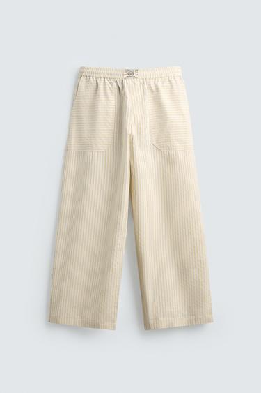 БРЮКИ RELAXED FIT В КОНТРАСТНУЮ ПОЛОСКУ — B от Zara