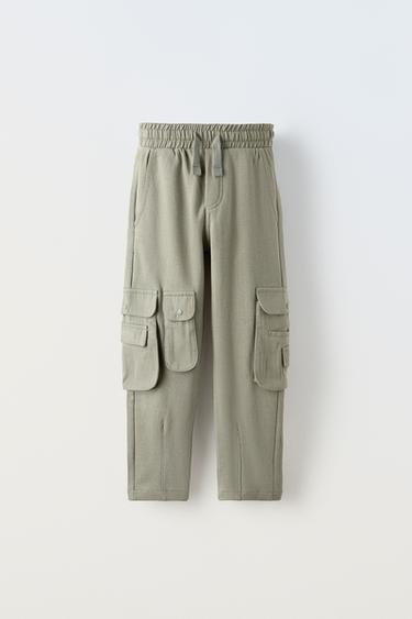 БРЮКИ-BALLOON КАРГО ИЗ МЯГКОЙ ТКАНИ — СЕРОВАТЫЙ от Zara — изображение 0