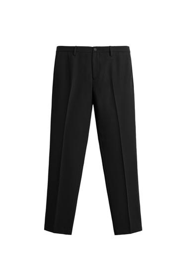 Zara COMFORT SUIT PANTS - Black