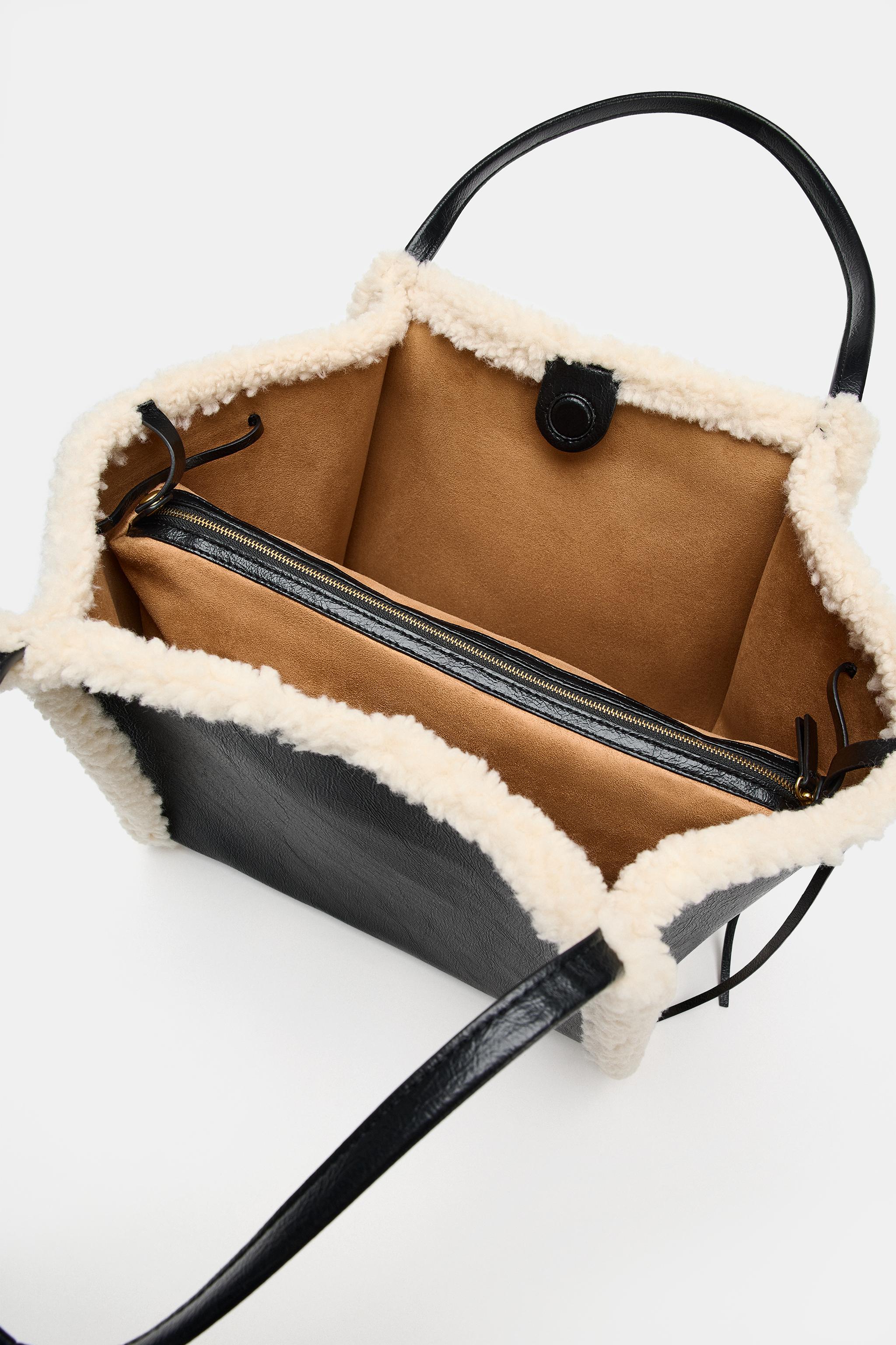 SHEARLING SHOPPER BAG