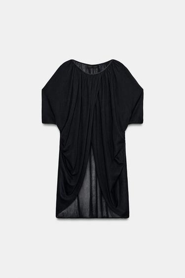 TOP TÚNICA PUNTO - Marino de Zara