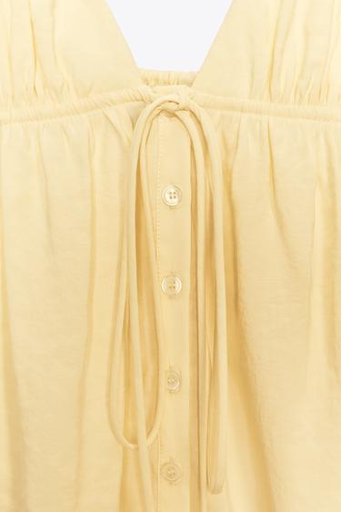FLOWING STRAPPY TOP - Light yellow by Zara - Image 7