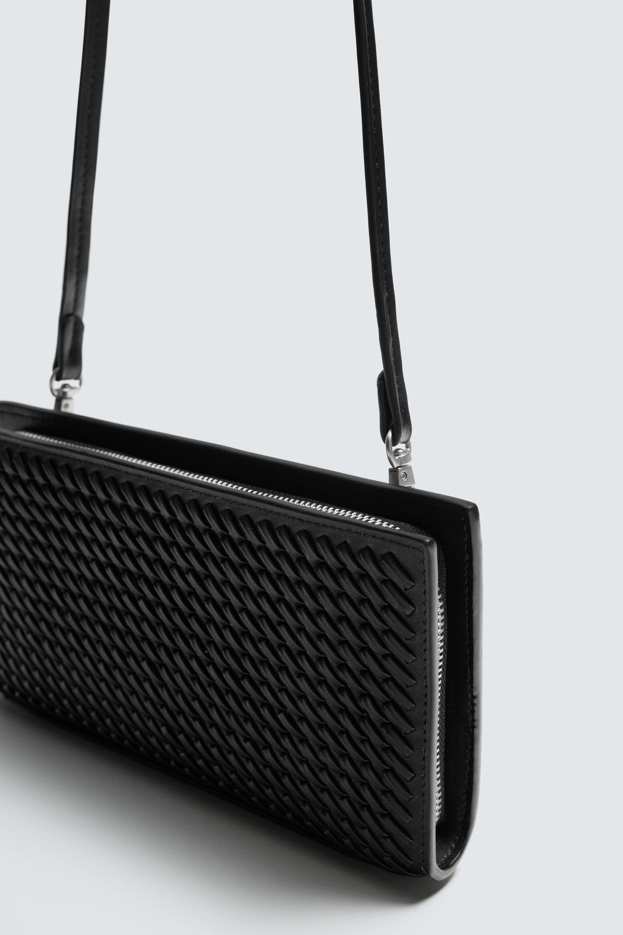 CARTEIRA XL TRANÇADA - Preto | ZARA Brasil