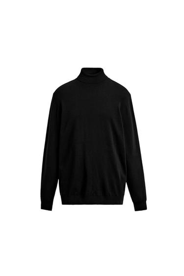 Zara BASIC HIGH NECK SWEATER - Black