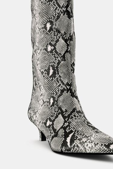 BOTTES À TALONS ET IMPRIMÉ ANIMALIER - Serpent de Zara - Image 1