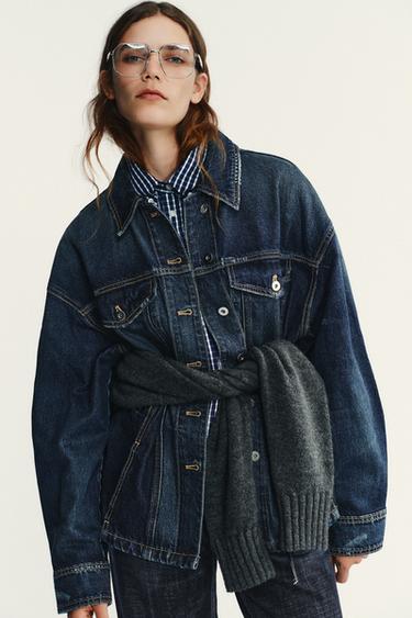 TRF DENIM JACKET - Blue by Zara - Image 1