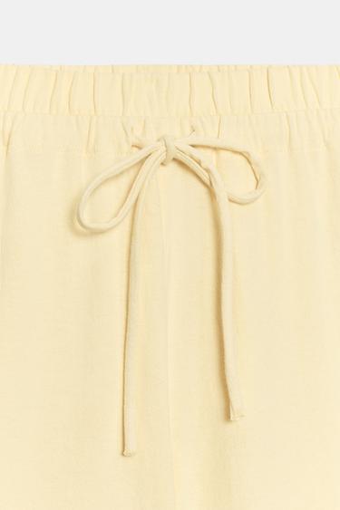 RUSTIC DRAWSTRING TROUSERS - Yellow by Zara - Image 6