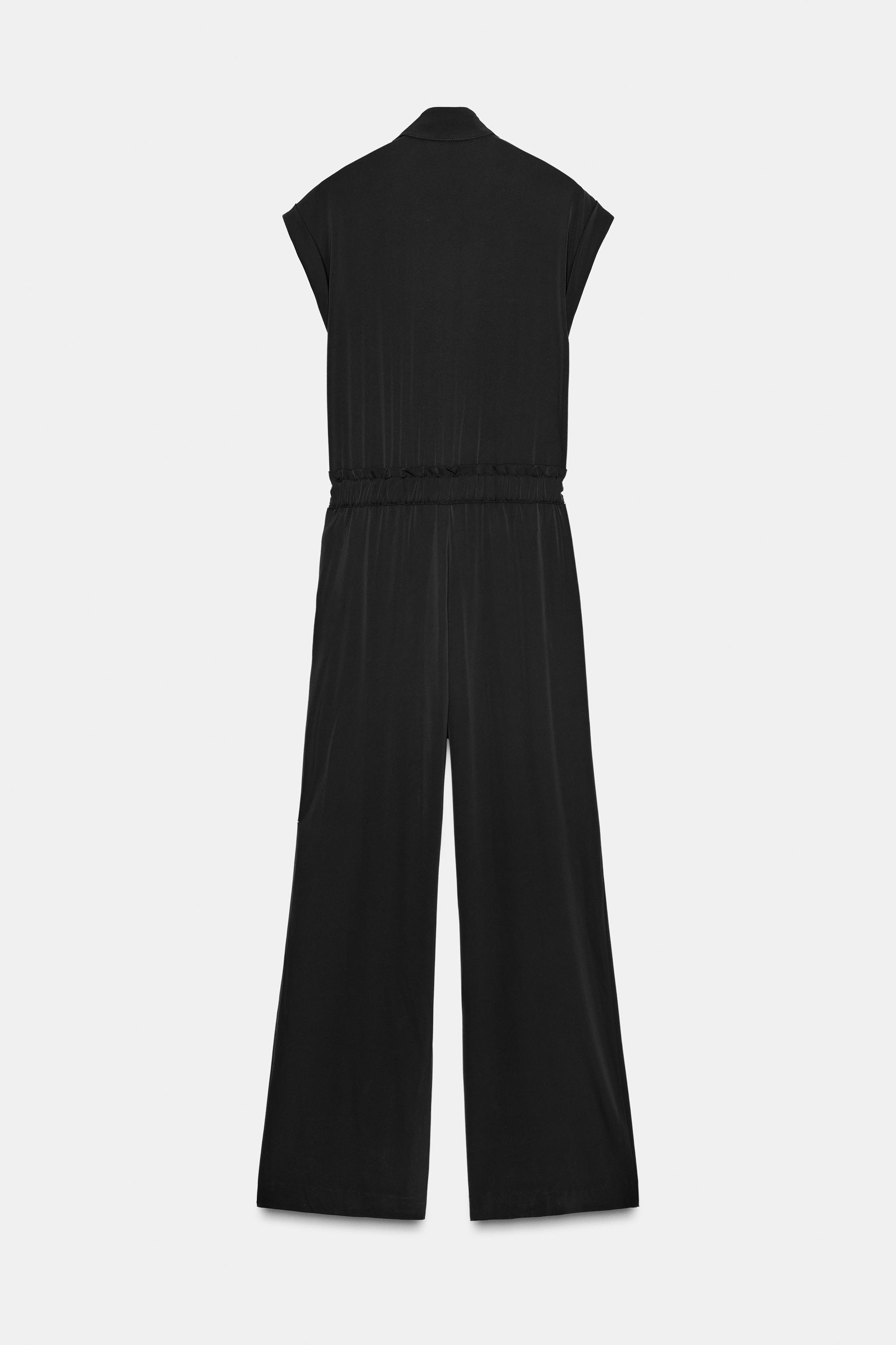 BELTED LONG JUMPSUIT - Black | ZARA United States