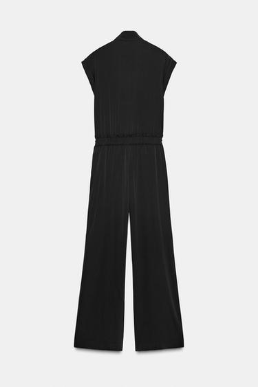 COMBINAISON LONGUE CEINTURE - Noir de Zara - Image 6