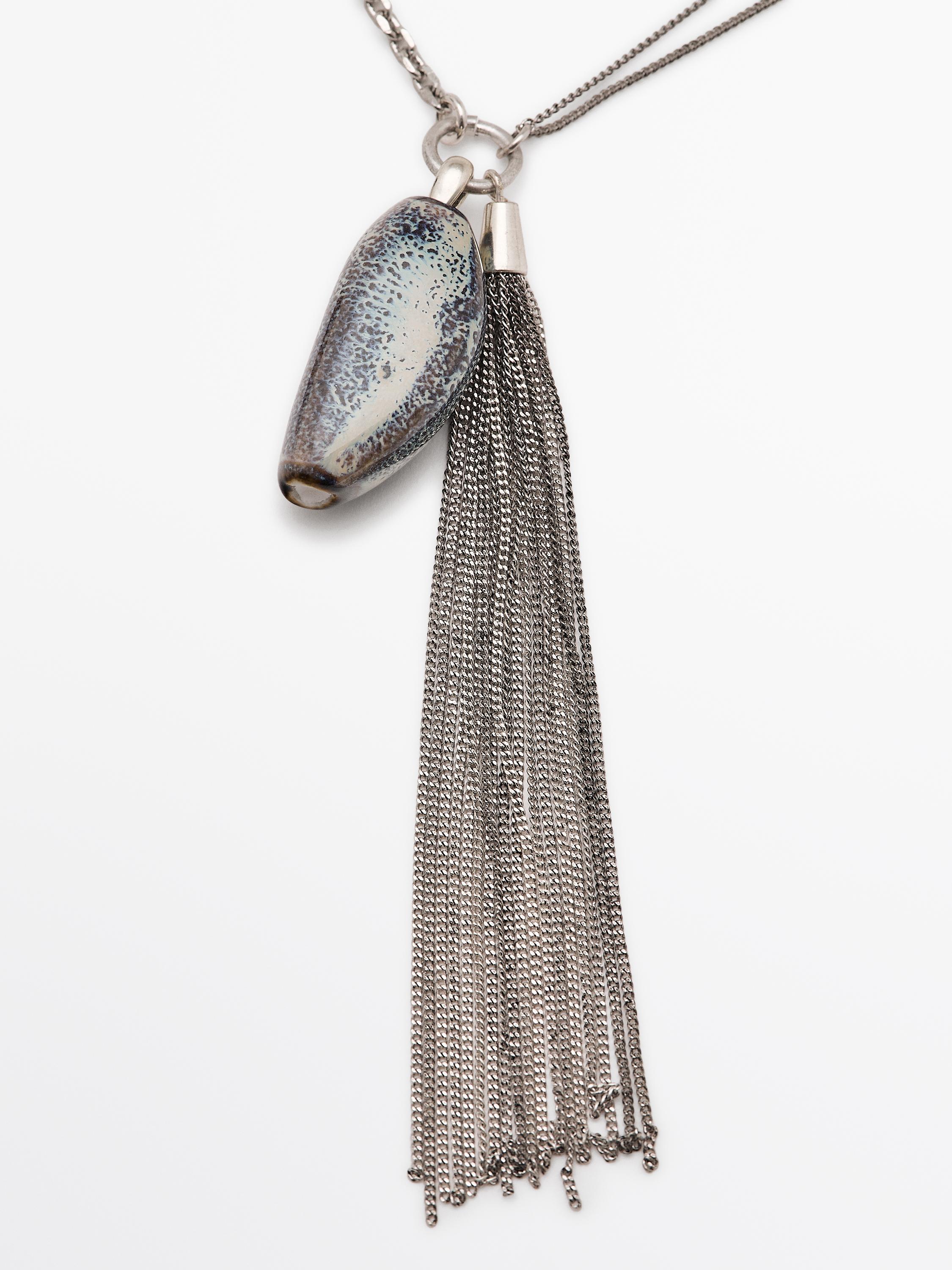 Contrast ceramic necklace
