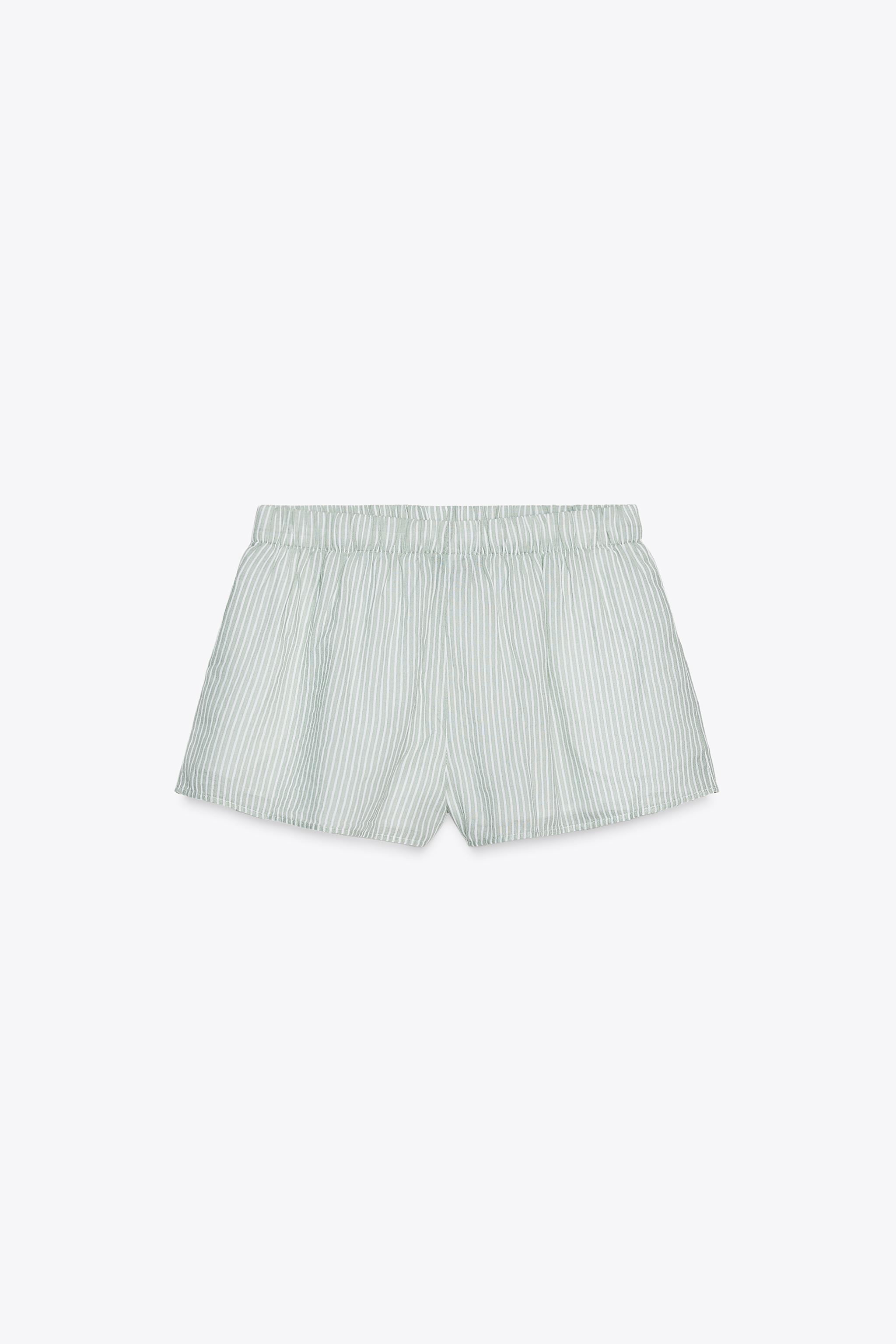 SHORT DE PYJAMA EN GAZE RAYÉ