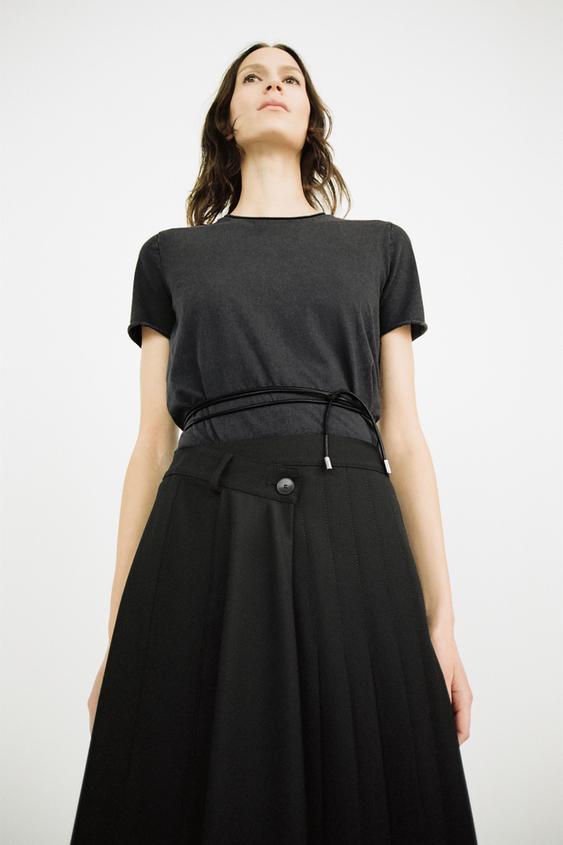 ZW COLLECTION PLEATED SKIRT - Black