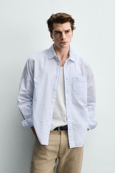 REGULAR FIT STRIPED SHIRT - striped by Zara