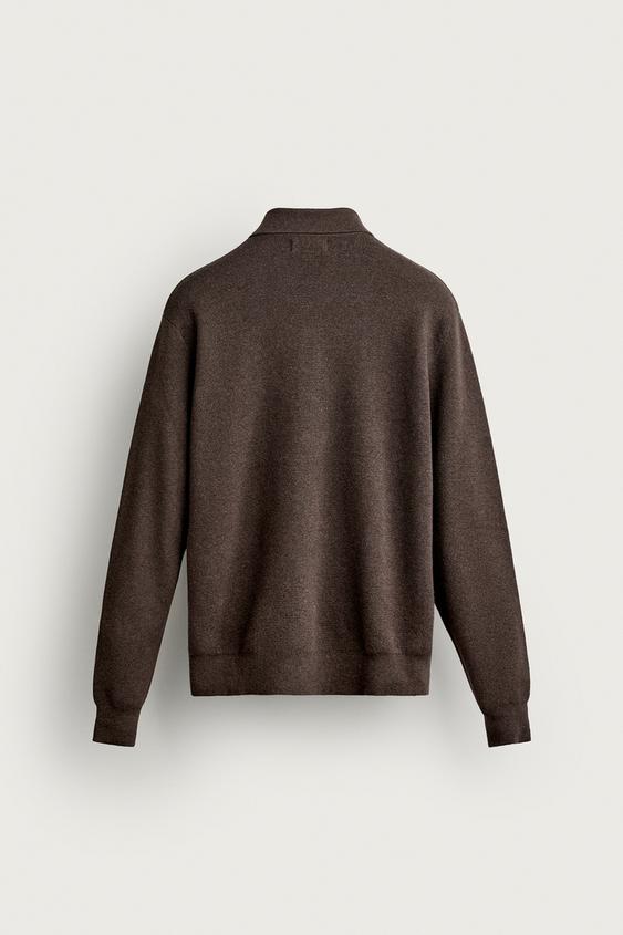 CARDIGAN COULEUR BLOCK - Marron de Zara - Image 6