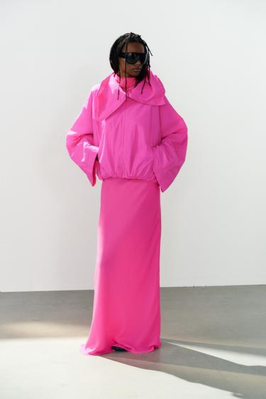 JAQUETA NILÓ COLL ALT - Rosa fluor de Zara
