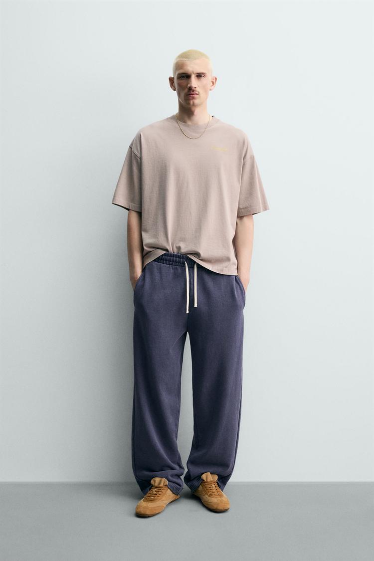 BASKILI SLOGANLI T-SHIRT