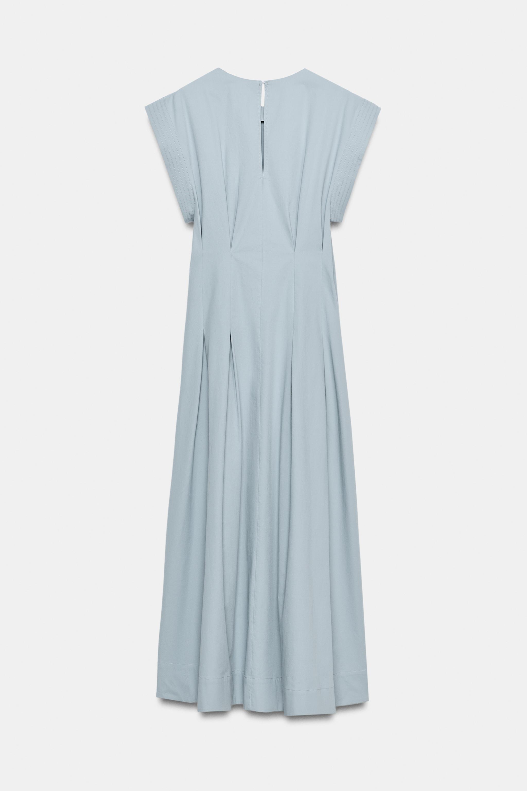 ZW COLLECTION PLEATED POPLIN DRESS