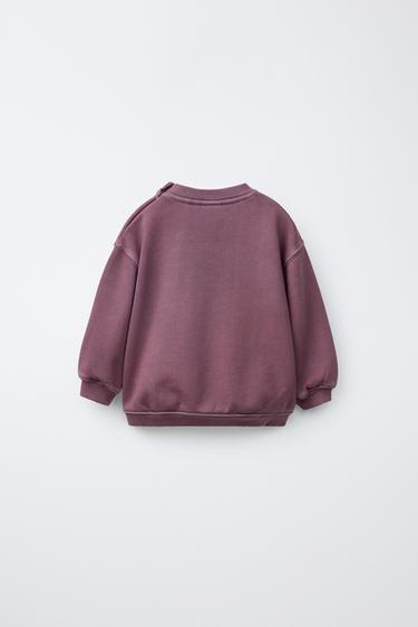 SOLID GARMENT DYE SWEATSHIRT — Plum 2