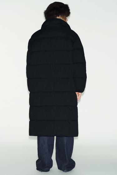 ANORAK LONG COL ENVELOPPANT DÉPERLANT COUPE-VENT - Noir de Zara - Image 6