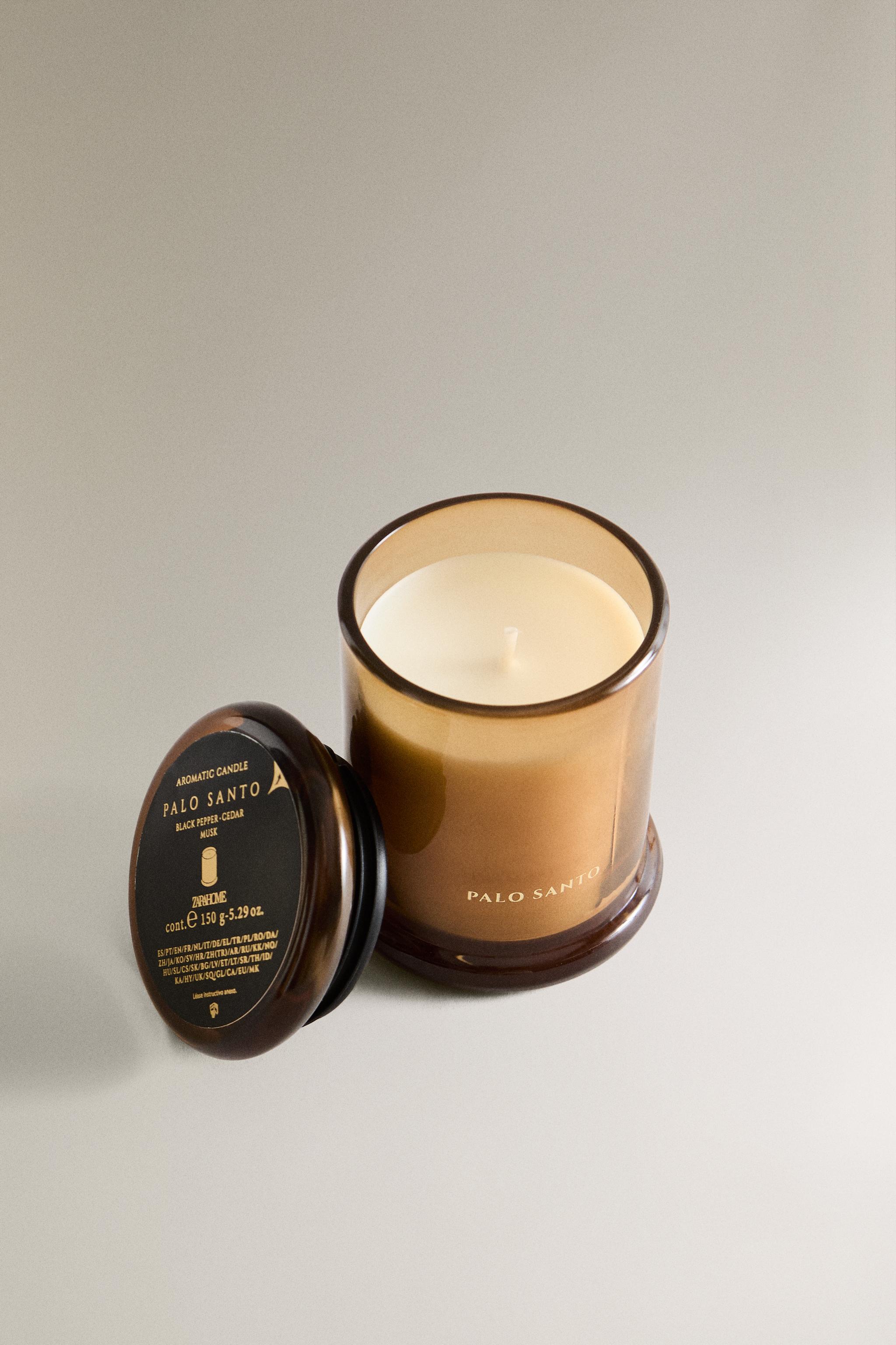 (150 G) PALO SANTO SCENTED CANDLE — Ash