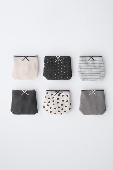 2-6 ANS/ LOT DE SIX CULOTTES IMPRIMÉES - Noir de Zara