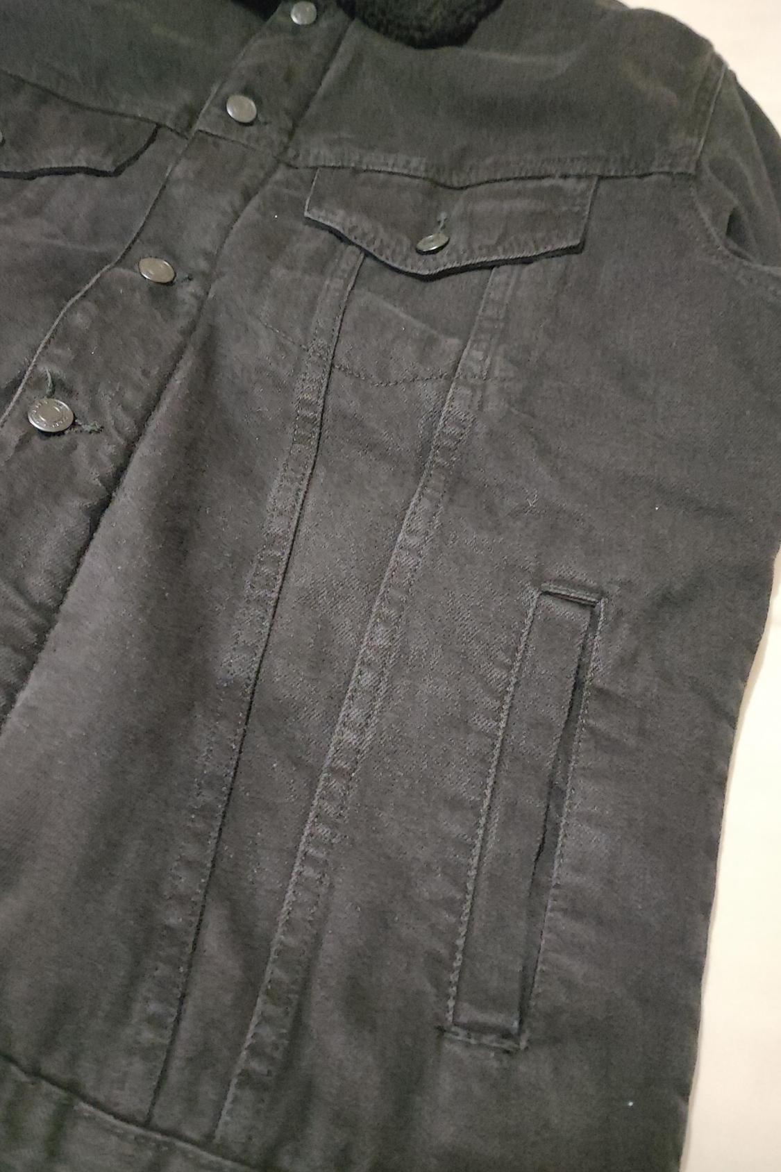 DENIM JACKET WITH FAUX SHEARLING - Image 3