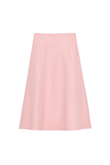 GONNA MIDI FLUIDA ZW COLLECTION - Rosa di Zara