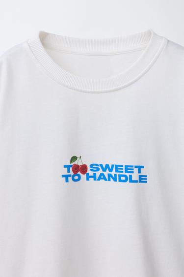 CHERRY AND SWEET PRINT T-SHIRT - White by Zara - Image 2