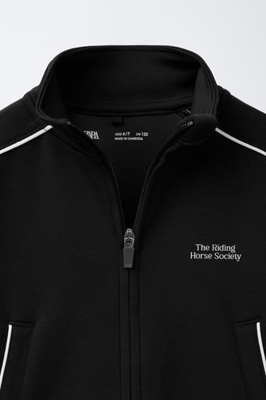 CHAQUETA CON MODAL VIVOS CONTRASTE - Negro de Zara