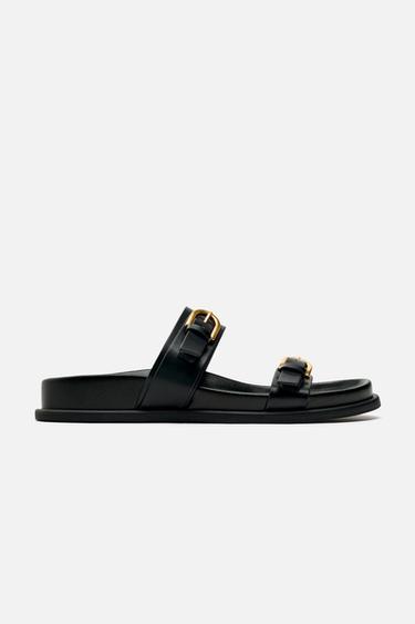 BUCKLED SANDALS - Black by Zara
