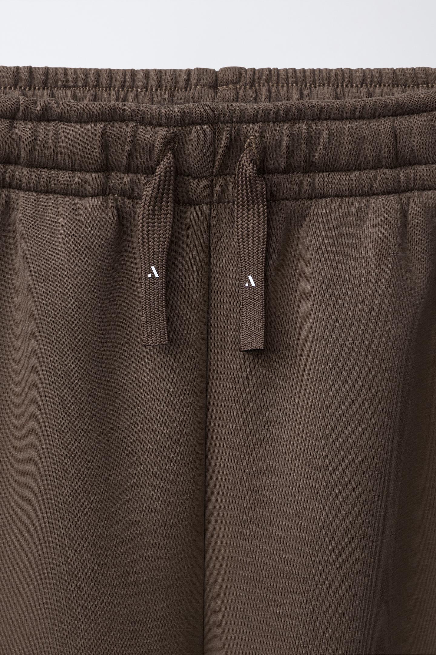 Детские брюки Zara Straight-Leg Sporty, цвет: Коричневый — фото 3