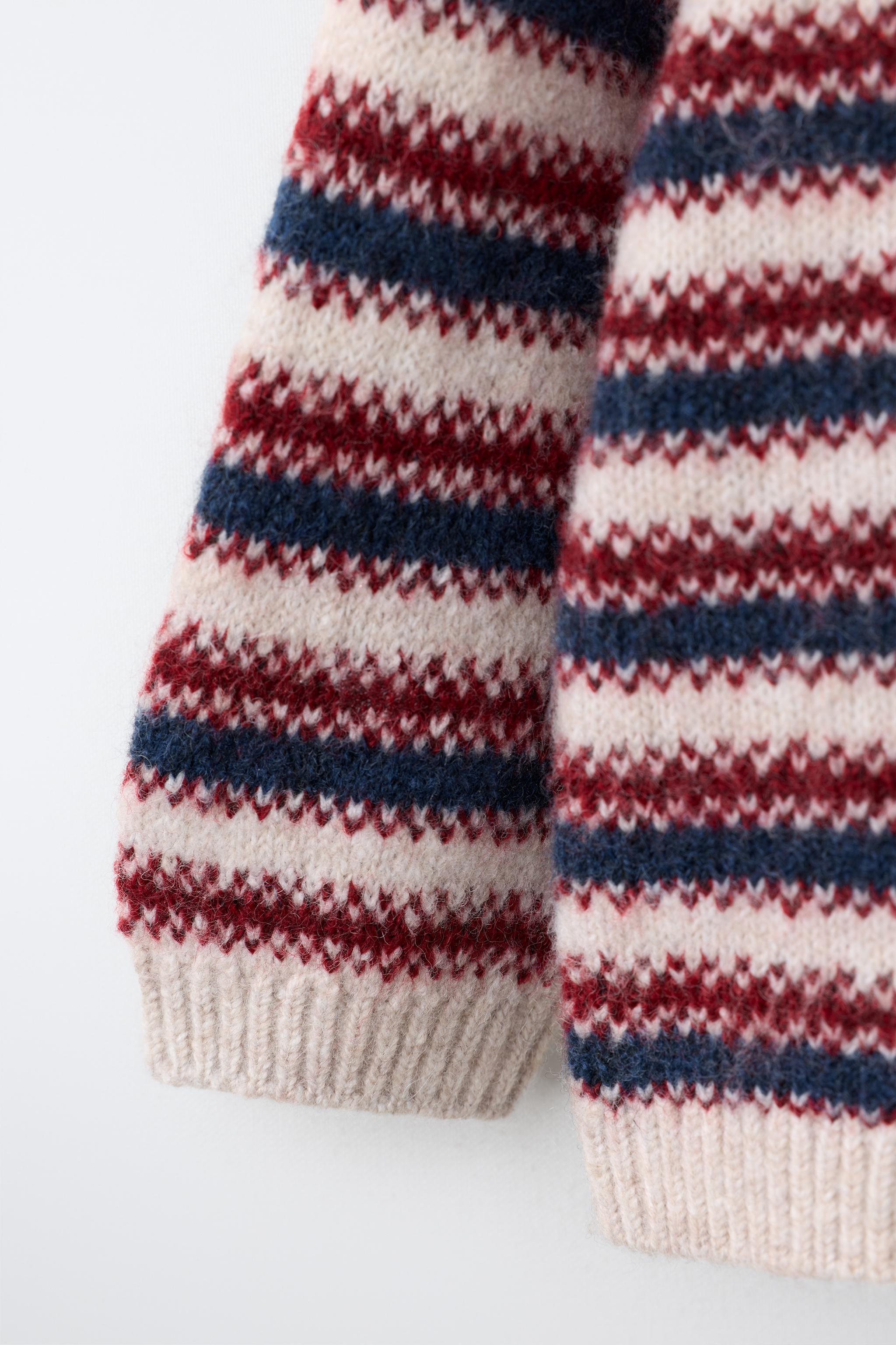 GILET EN MAILLE RAYURES