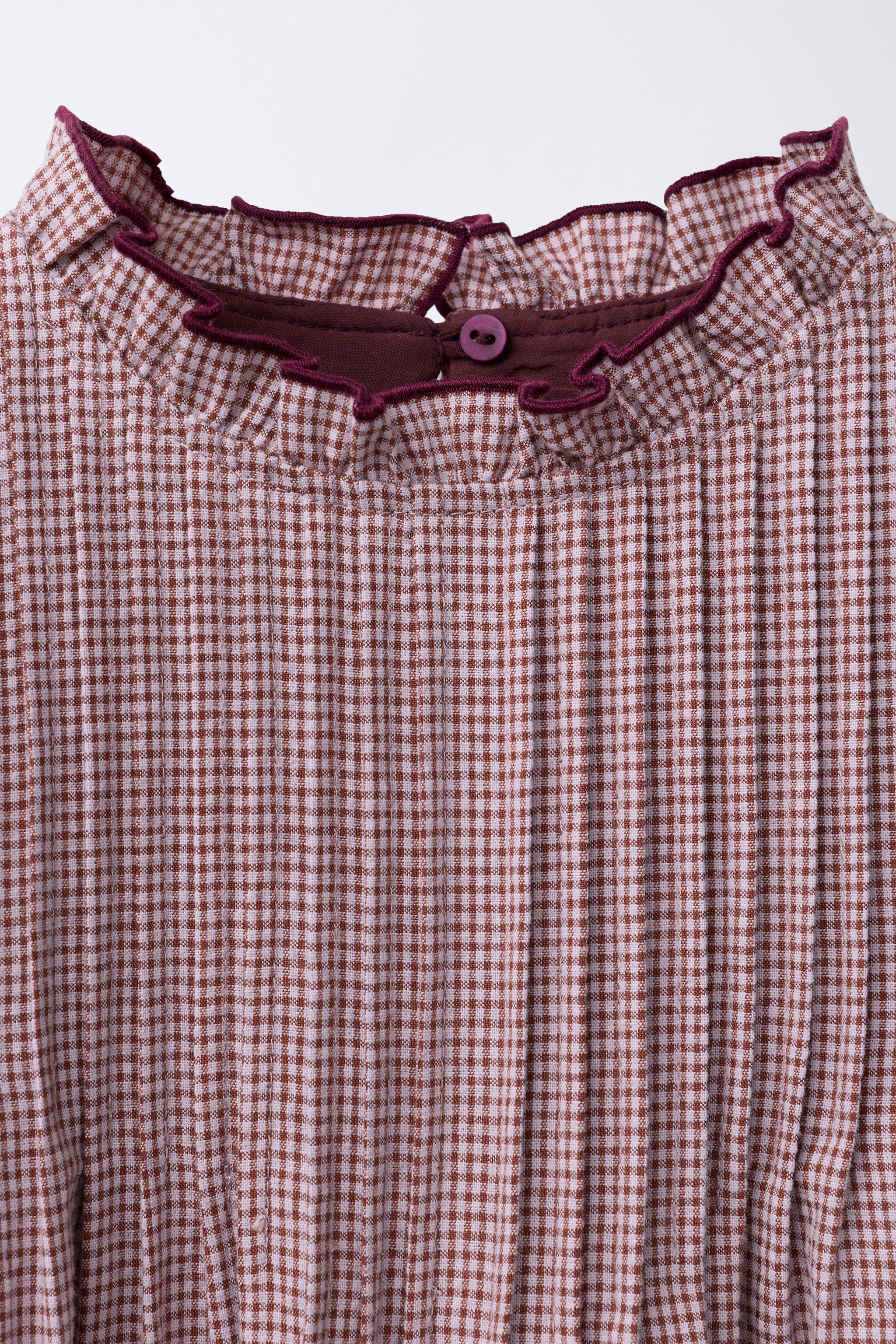 GINGHAM CHECK DRESS - Dark pink | ZARA Australia GINGHAM CHECK DRESS - Dark pink | ZARA Australia