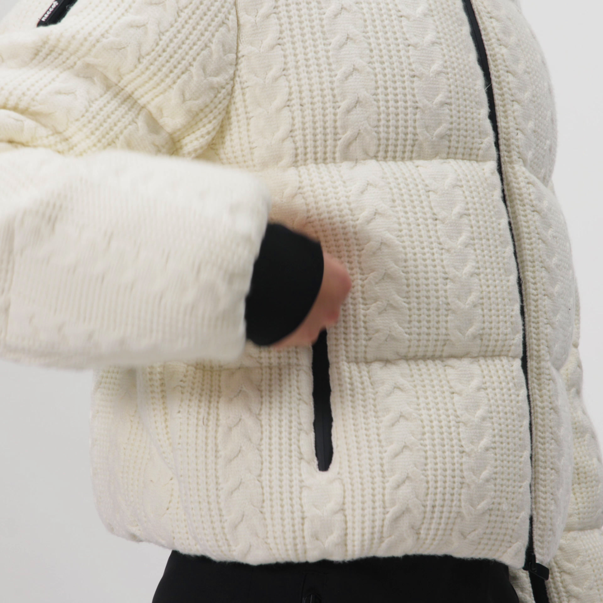 FAUX SHEARLING PADDED ANORAK 80% DOWN 20% FEATHER HEIQ XREFLEX™ RECCO® TECHNOLOGY SKI COLLECTION