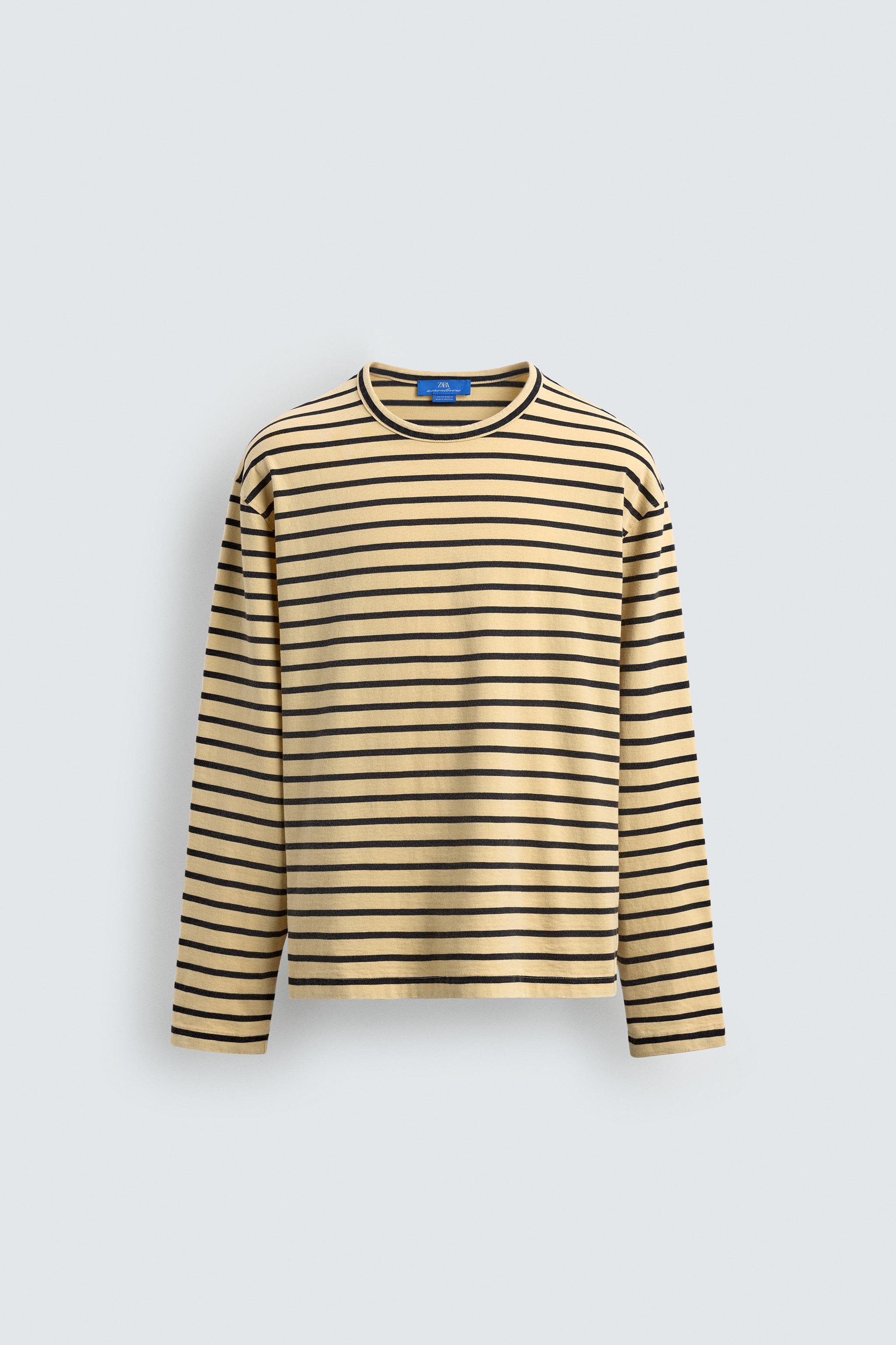 T-SHIRT JACQUARD RAYURES AARON LEVINE X ZARA