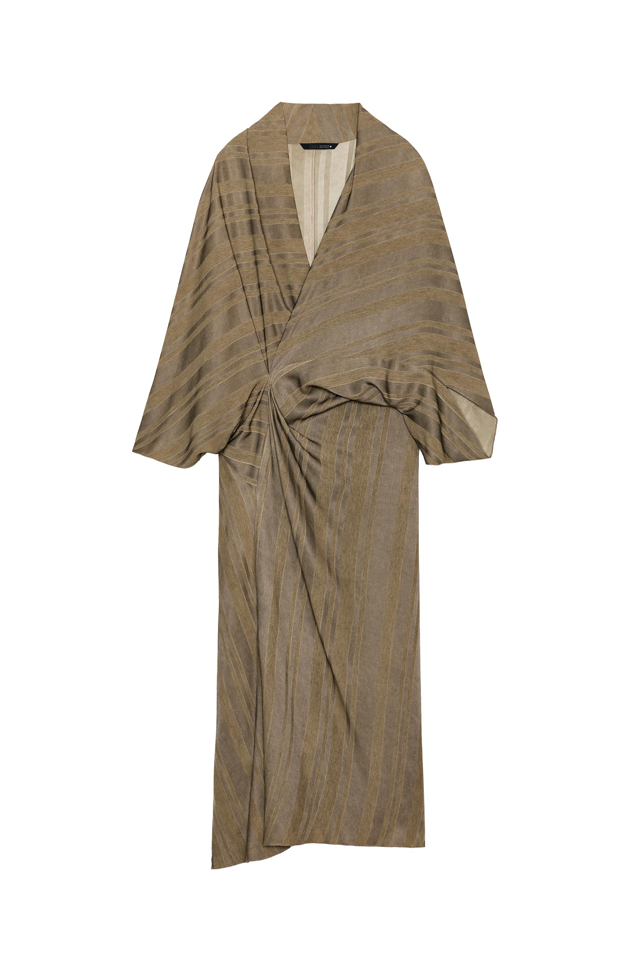 ZW COLLECTION DRAPELİ MİDİ ELBİSE