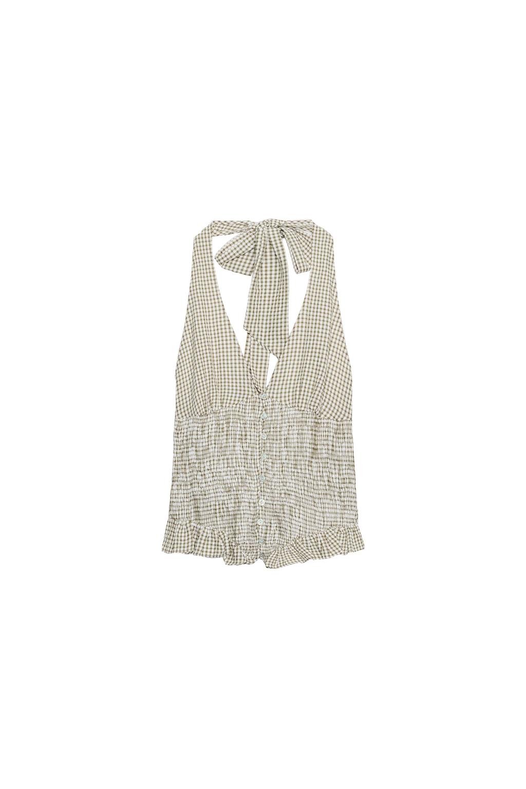 GINGHAM HALTER TOP - image 3