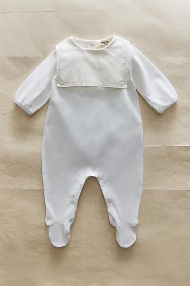 CHILDREN'S ROMPER WITH BIB COLLAR - Oyster-white by Zara - Image 5
