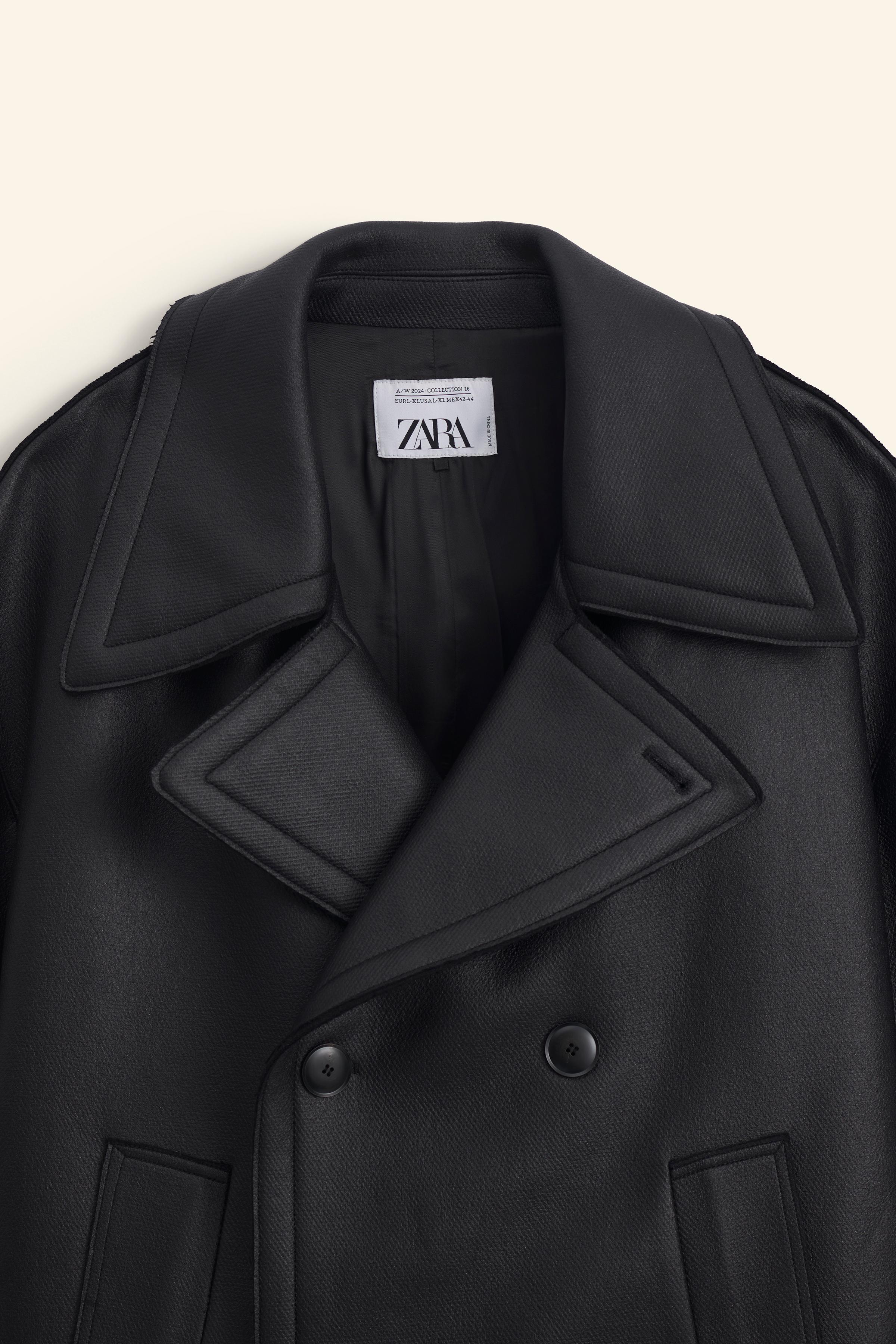 LIMITED EDITION ラバーフィニッシュコート - ブラック | ZARA LIMITED EDITION ラバーフィニッシュコート - ブラック | ZARA