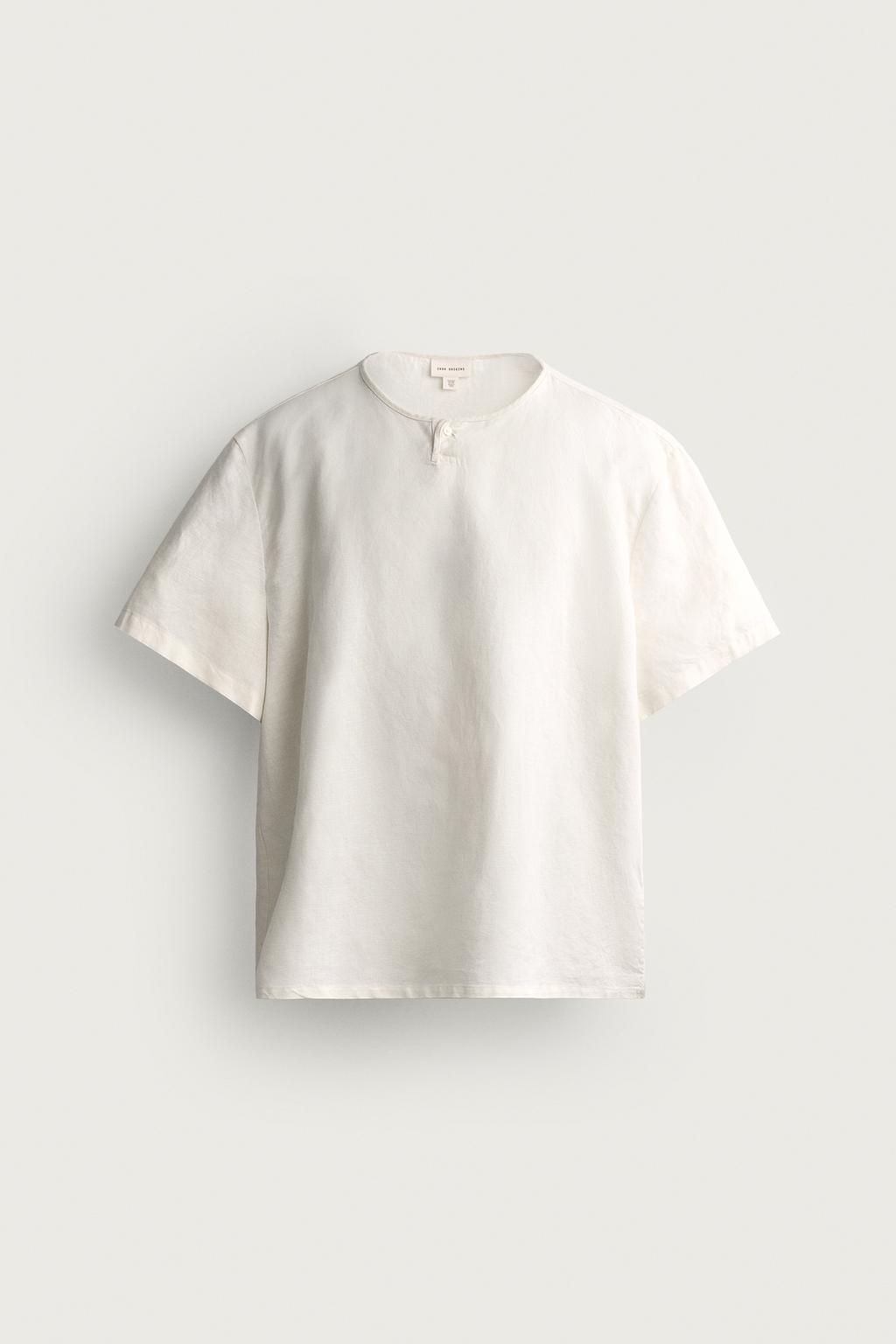 HEMP AND COTTON HENLEY SHIRT
