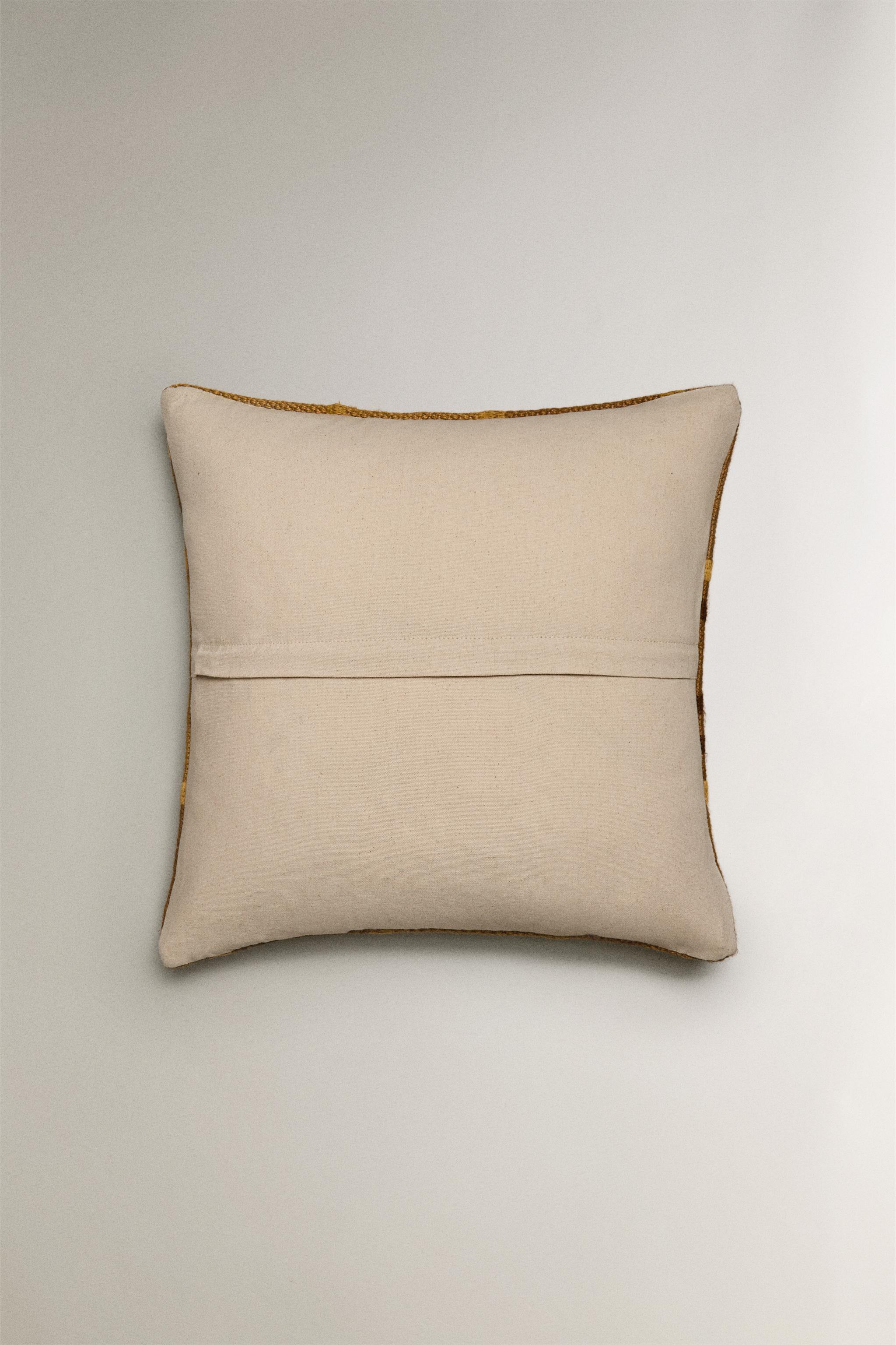 KILIM PATCHWORK THROW PILLOW COVER - Mustard | ZARA United