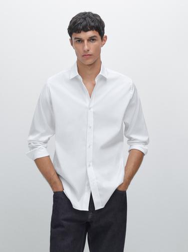 Zara Slim fit stretch shirt - White